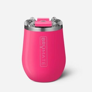 New Brumute Uncorked XL 14oz with lid. Neon Pink Insulated wine tumbler